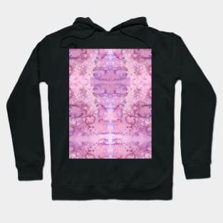 Shades of Purple Liquid Paint - Watercolor Rain Painting Mirror Pattern Hoodie